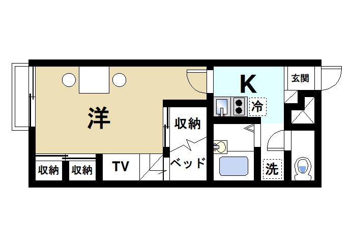 大和郡山市小泉町東のアパートの間取り