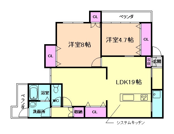 五月山パークヴィラの間取り