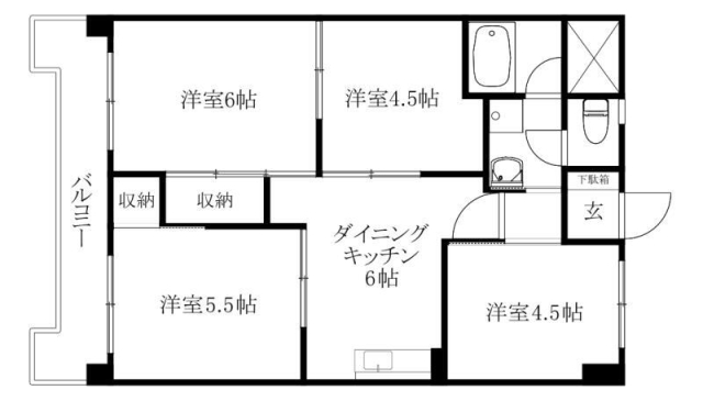 スカイピア保免の間取り