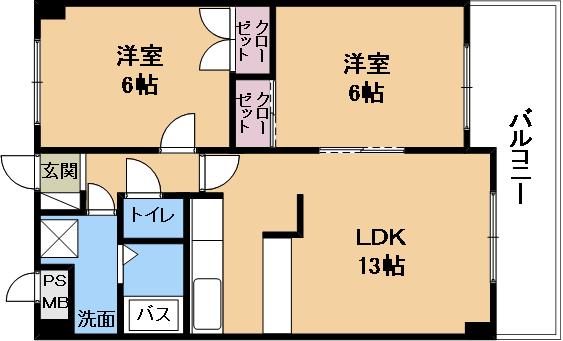 草津市木川町のマンションの間取り