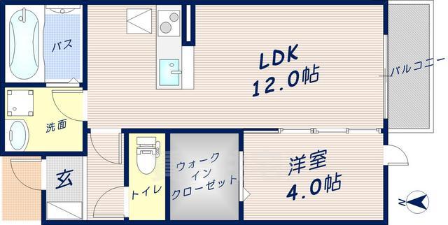 大和郡山市番匠田中町のアパートの間取り