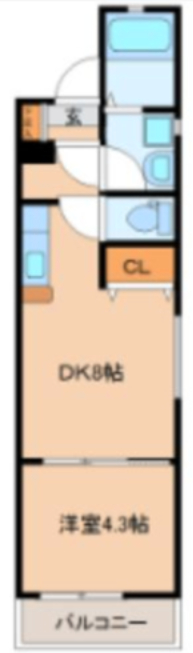 仙台市若林区蒲町のアパートの間取り