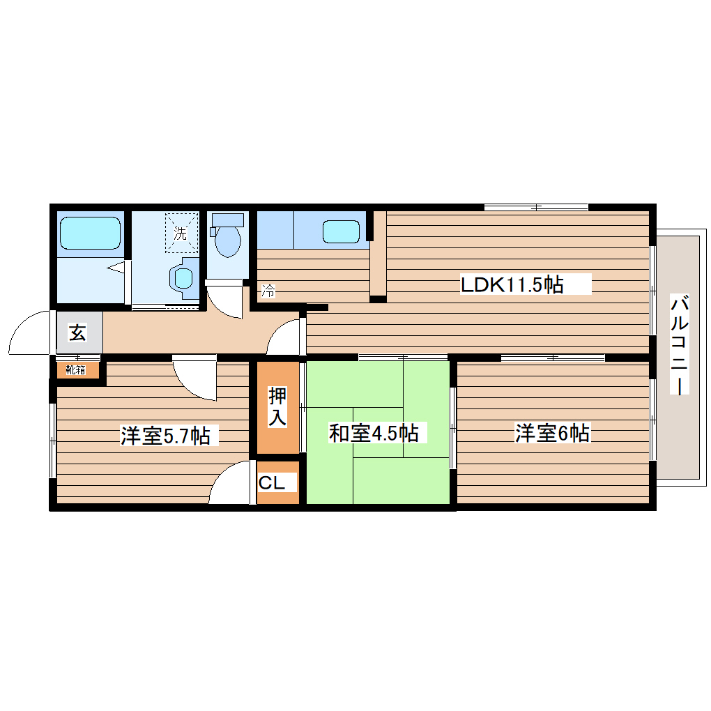 サンシャインW　C棟の間取り