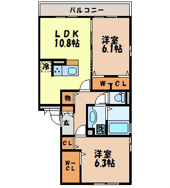 【カーサヒルズの間取り】