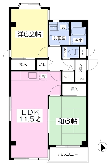 ふじみ野市上福岡のマンションの間取り