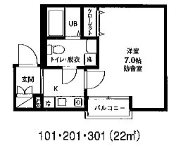 ビバップ横浜の間取り