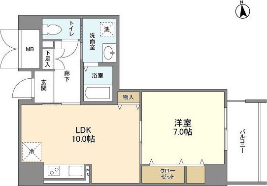 グランルージュ城東の間取り