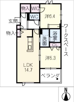 シャーメゾンプレミアスの間取り