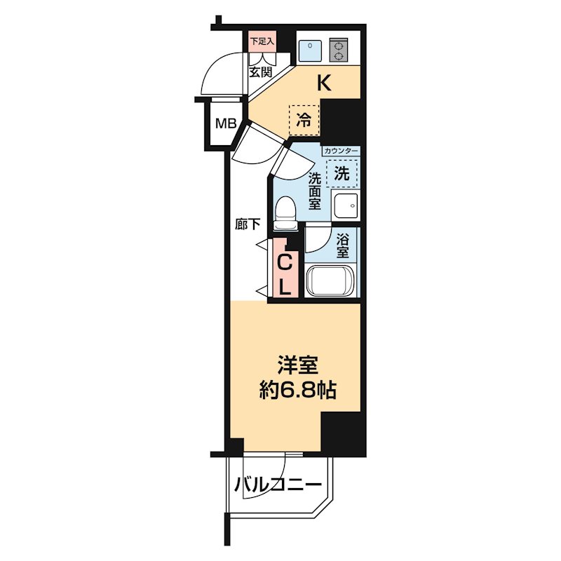 横浜市中区松影町のマンションの間取り