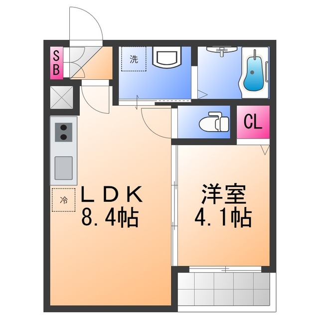 F asecia 諏訪ノ森の間取り