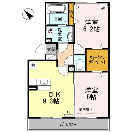 クレアトゥール303の間取り