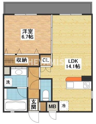 諫早市多良見町化屋のアパートの間取り