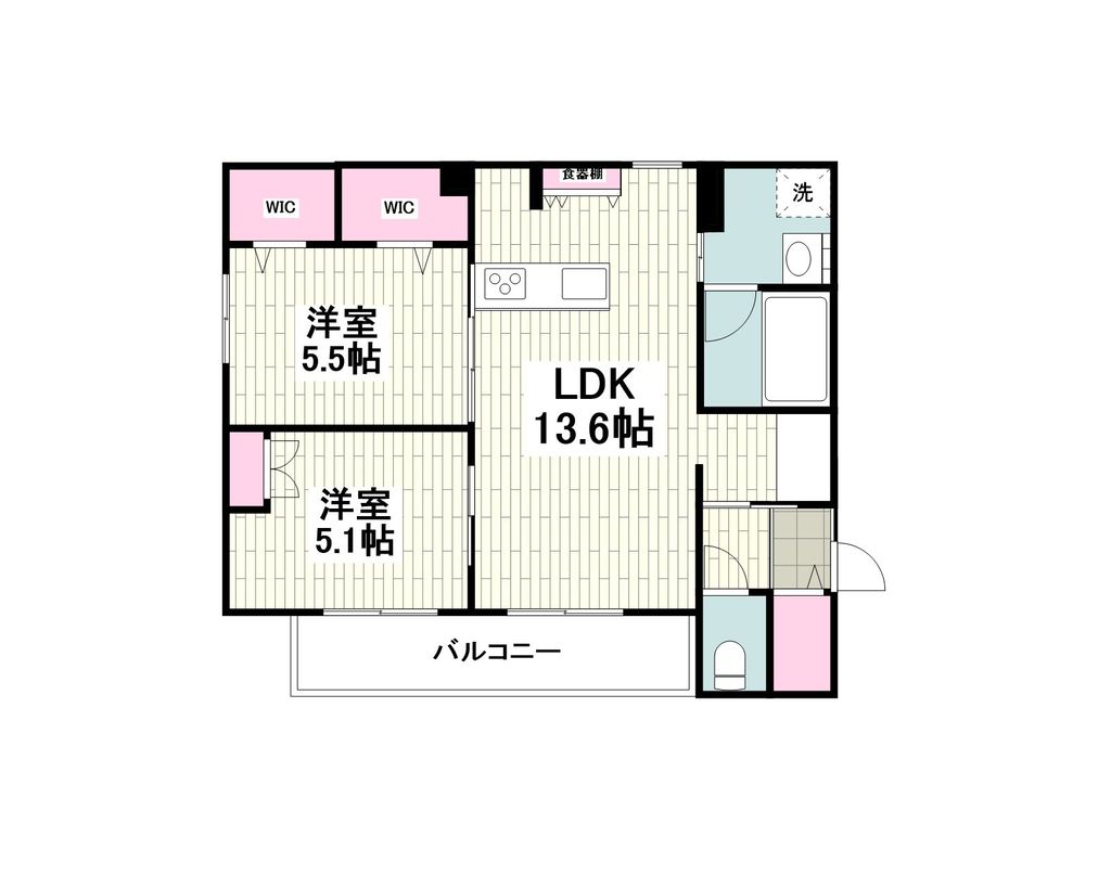 横浜市西区戸部町のマンションの間取り