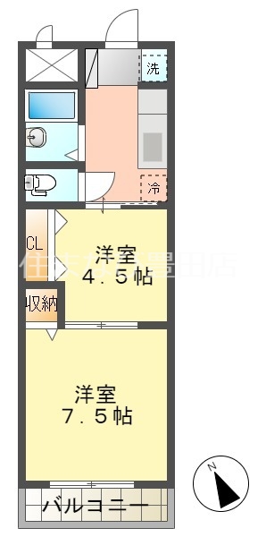 ベルドミール平戸橋2番館の間取り