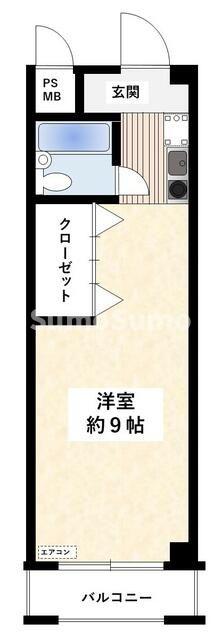 西宮市上田東町のマンションの間取り