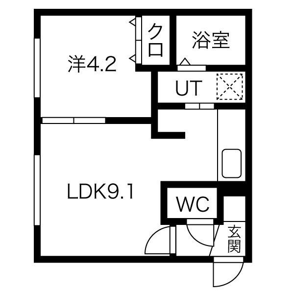 Wynn白石(ウィン白石)の間取り