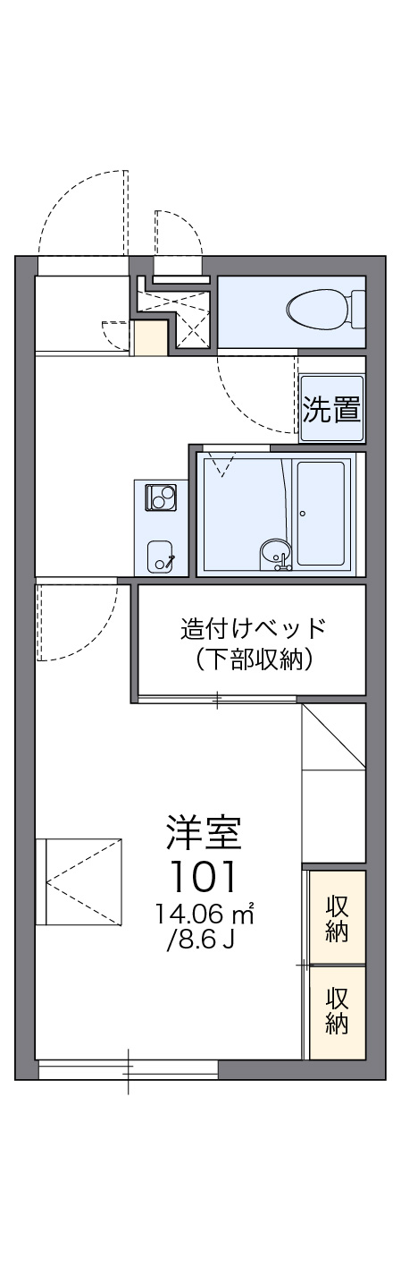 レオパレス牛久シンエイの間取り