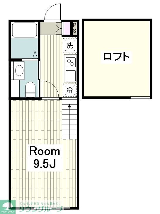 横浜市緑区中山のアパートの間取り