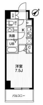 所沢市西所沢のマンションの間取り