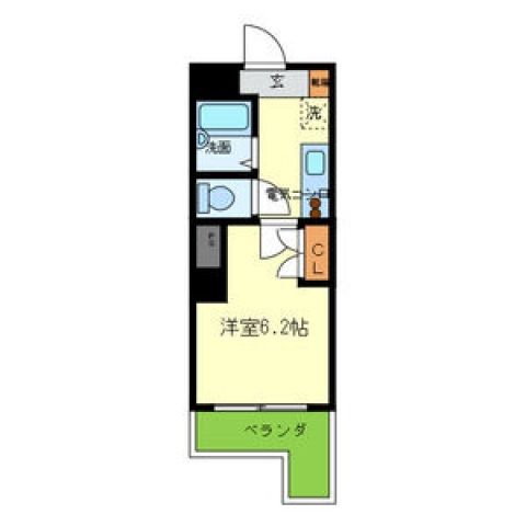 大阪市東住吉区湯里のマンションの間取り