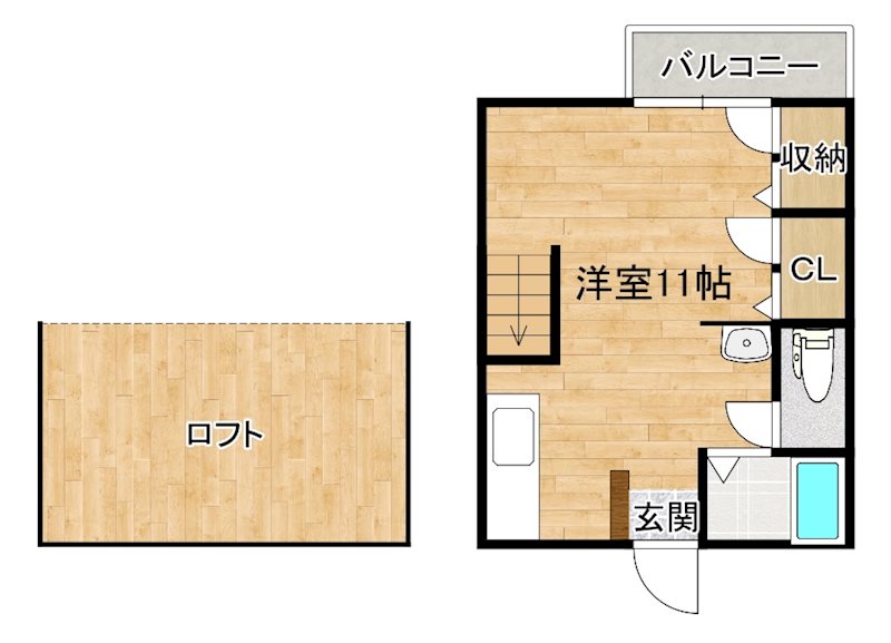 フラットヨコウチの間取り