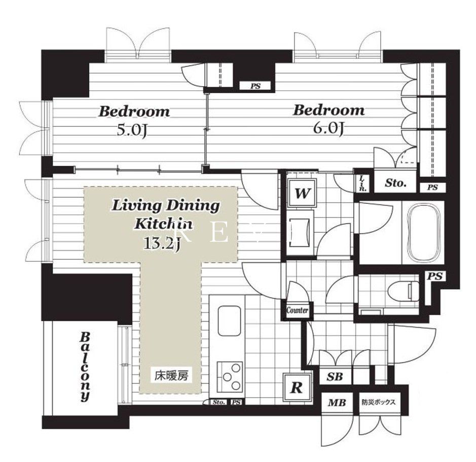 CONOE赤坂丹後町の間取り
