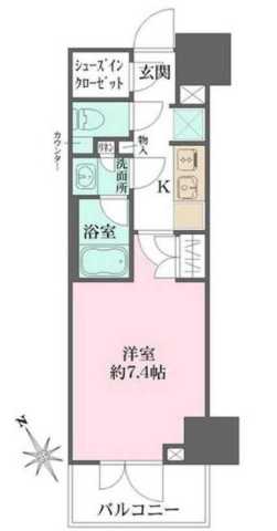 ルフォンプログレ四谷の間取り写真