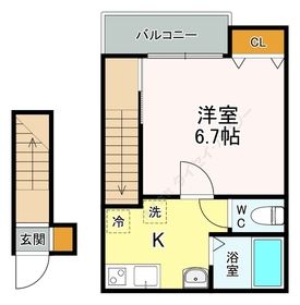 カーサアビリオ国立の間取り写真
