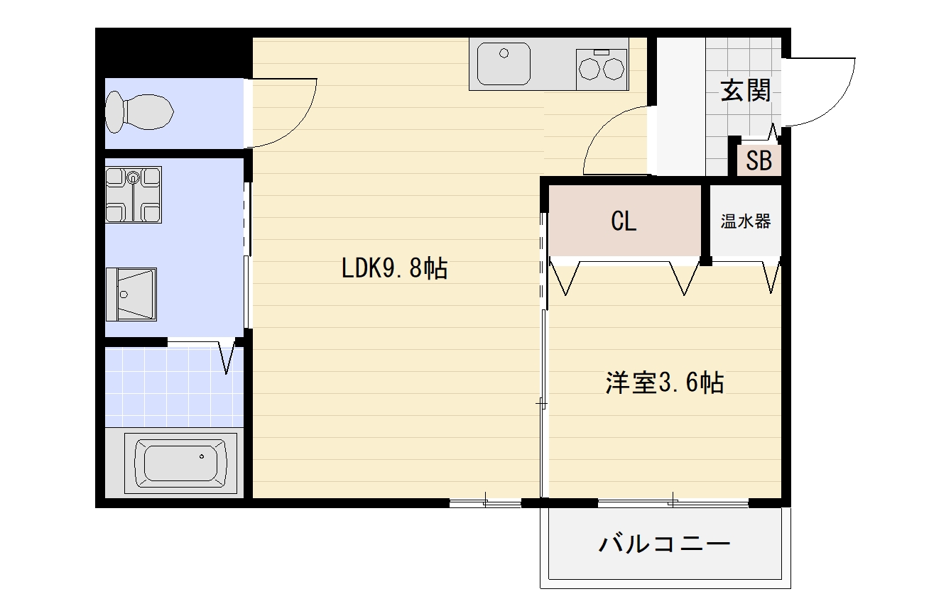 ＪＲ関西本線 平野駅 徒歩12分 3階建 築7年の間取り写真