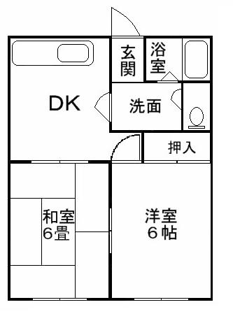 コーポ富士見の間取り