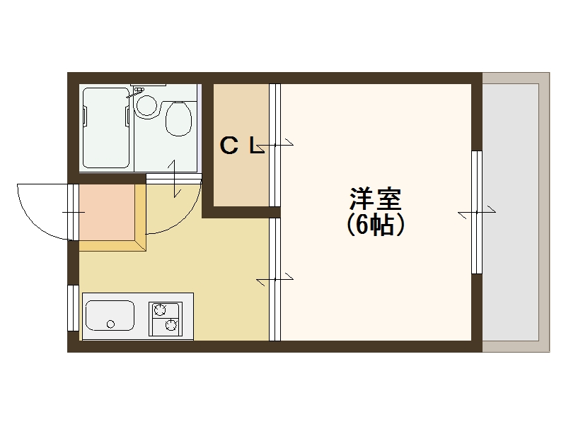 大阪市西成区玉出西のマンションの間取り