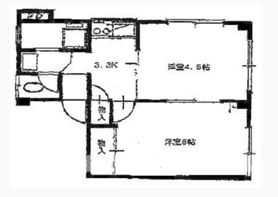 広島市中区富士見町のマンションの間取り