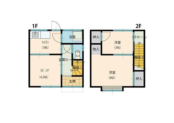 呉市広石内４丁目戸建ての間取り