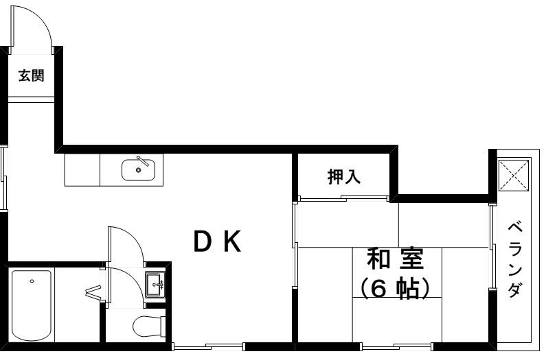 近江八幡市中村町のマンションの間取り