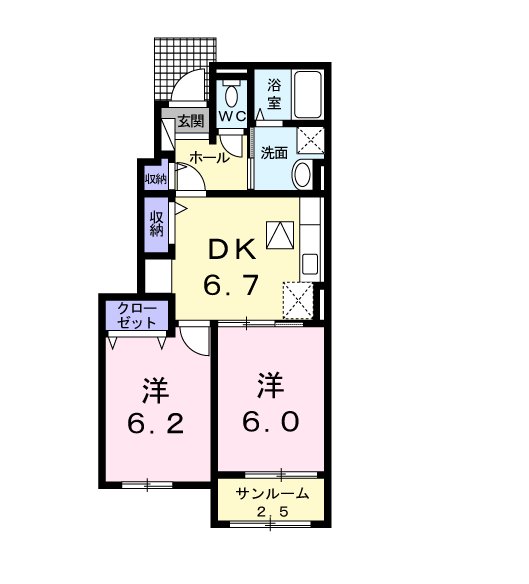 【ドミール ファドの間取り】