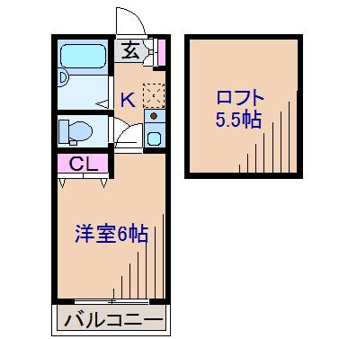 神奈川県横浜市港北区菊名７（アパート）の賃貸物件の間取り
