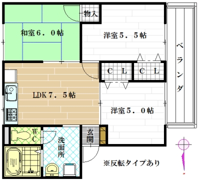 エスペランザ　　（西木の本）の間取り