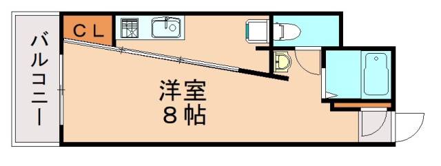 北九州市若松区小敷ひびきののアパートの間取り