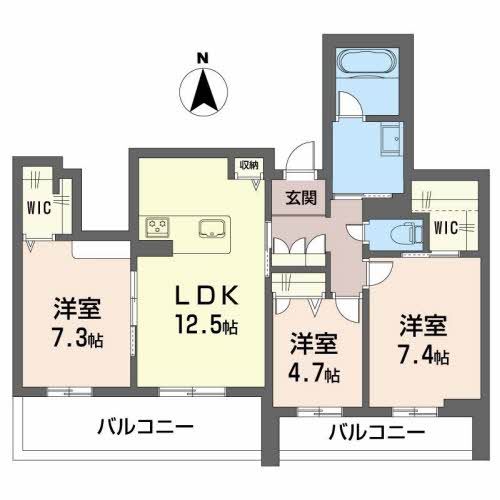 シャーメゾン大龍Iの間取り