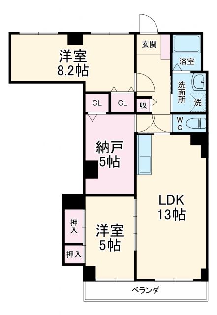 大垣市林町のマンションの間取り