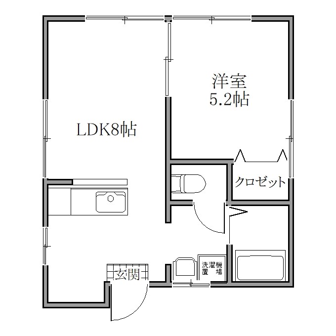 コーポ中里Bの間取り