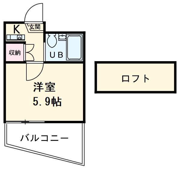 名古屋市中川区荒子町のアパートの間取り