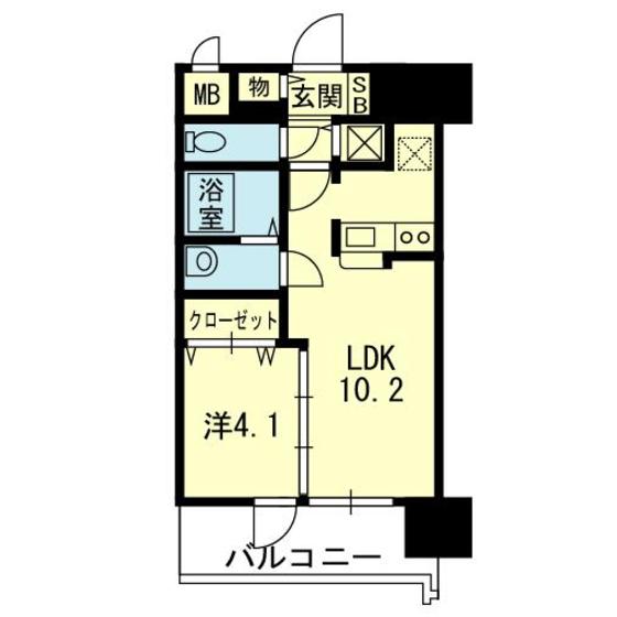 ライズ熊大病院前IIの間取り