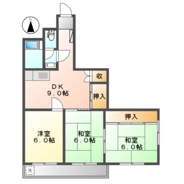 名古屋市東区白壁のマンションの間取り