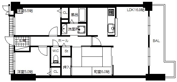 ロワイヤル東加古川の間取り