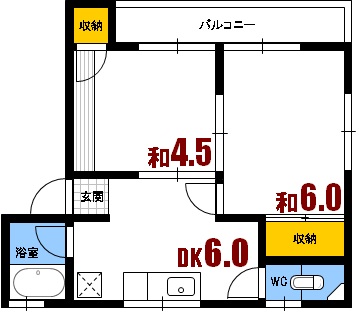 広島市安芸区矢野西のマンションの間取り