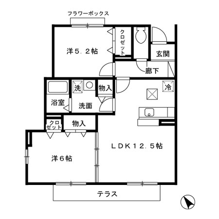 ヴェルディ川久保東の間取り