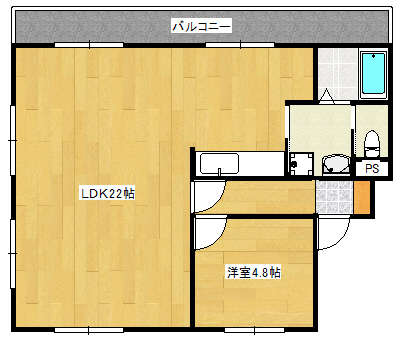 【広島市南区皆実町のマンションの間取り】