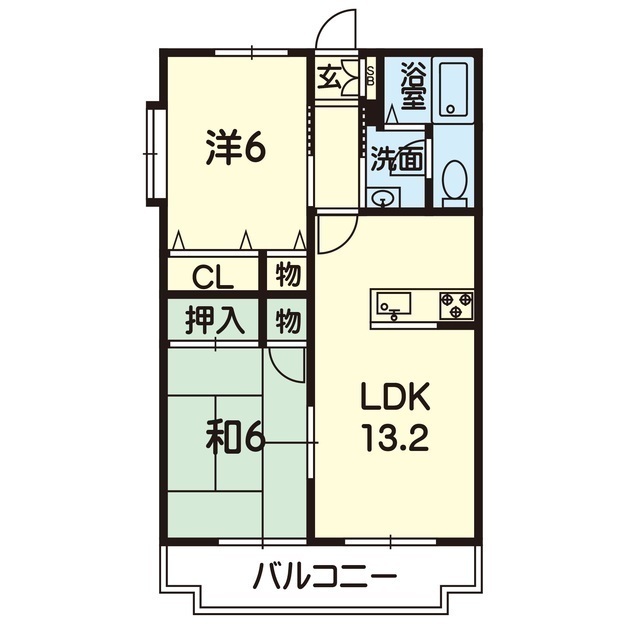 古城マンションの間取り