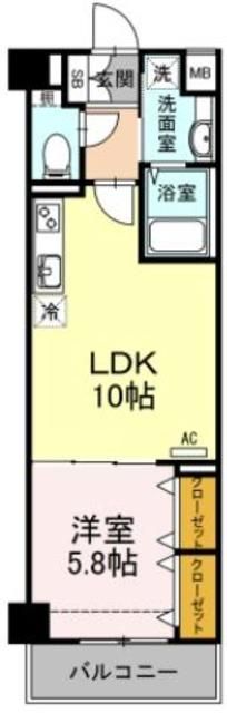 横浜市青葉区市ケ尾町のマンションの間取り